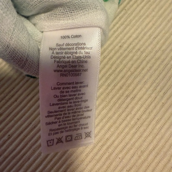 Angel Dear Green and White Tropical Leaf One Piece - Picture 5 of 6